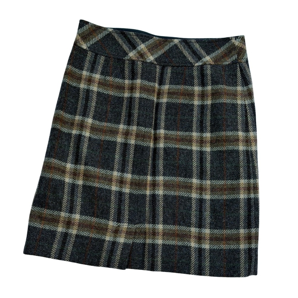 L.L. Bean Favorite Fit Plaid Brown - Tan Women’s Skirt Size Small 4